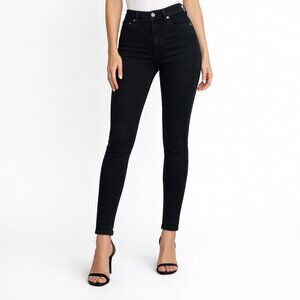Reformation High Skinny Jeans Women's 25 Black Ankle Stretch Denim Fit
